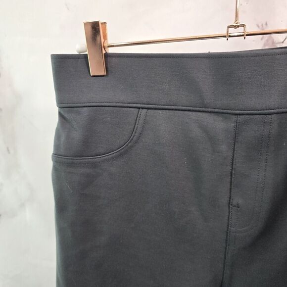 Spanx Leggings Womens Medium Gray Ponte Ankle Pants Crop High Rise Perfect - Picture 2 of 14